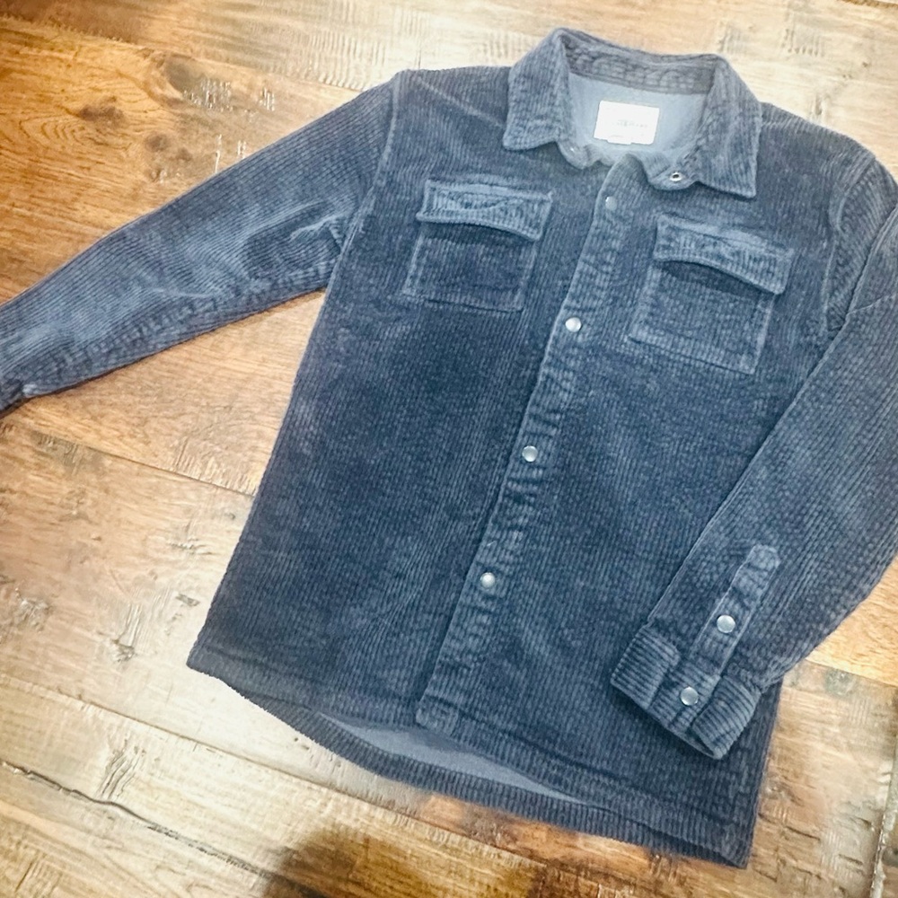 Boys Corduroy Shacket - Navy Blue